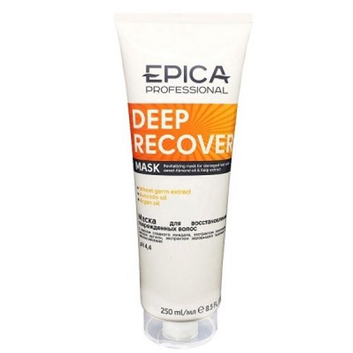 EPICA Deep Recover Маска д/восст. повреж. волос, 250 мл.с масл. слад. миндаля и экстр. ламинарии - Epica professional фото 2