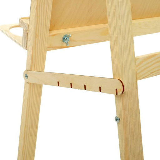 Мольберт тип «Хлопушка», 120×60×65 см, планшет 60×60 см, полка с двумя подстаканниками, неокрашенное дерево, Calligrata