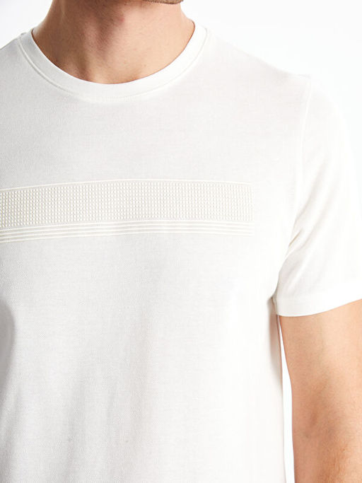 Bisiklet Yaka K?sa Kollu Bask?l? Pike Erkek Ti??rt