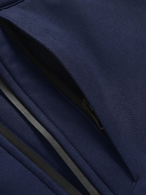 Ветровка мужская софтшелл виндстоппер с капюшоном спортивная темно-синего цвета 9615_1TS