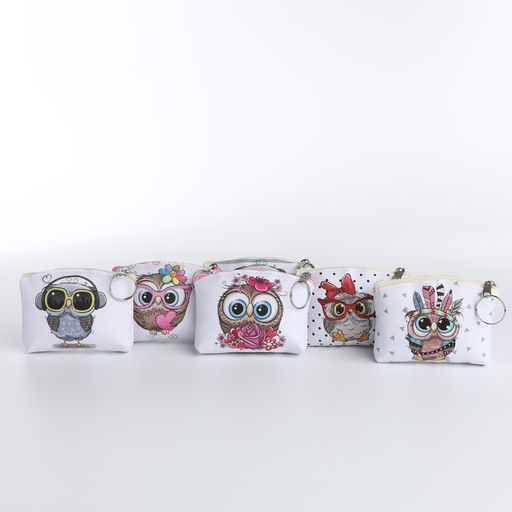 Цена за 2 шт. Кошелёк детский «Совушки» Выбражулька, маленький, монетница, МИКС