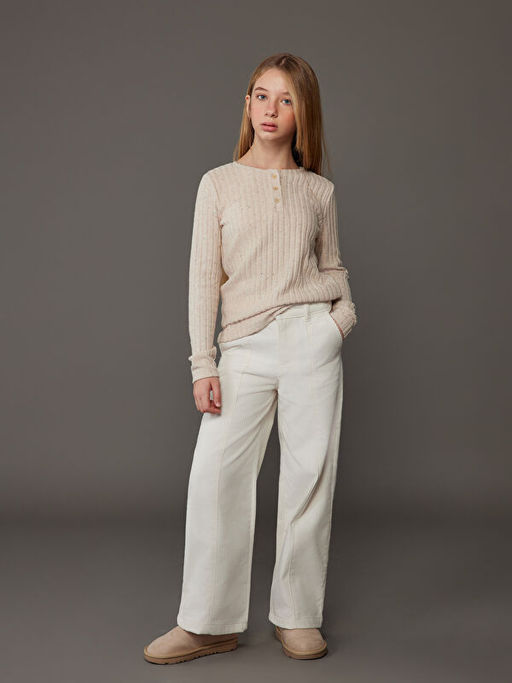 Bisiklet Yaka K?z ?ocuk Ti??rt