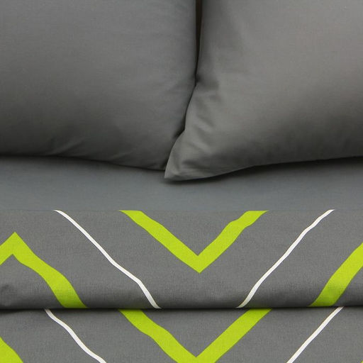 Постельное бельё Этель евро Зелёно-серые зигзаги 200х217, 240*220, 70х70-2 шт  фото 9