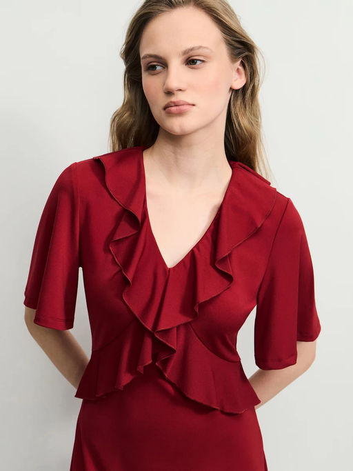 Платье миди с рюшами / Zarina