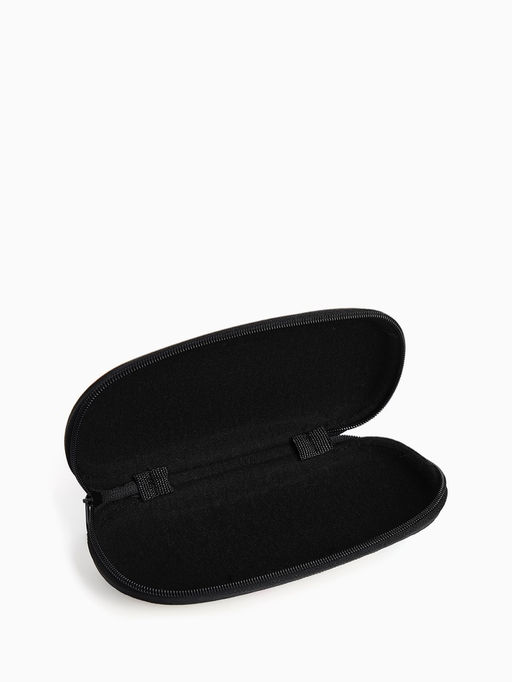 Футляр для очков на молнии, длина 17 см, с принтом «Полосы», тёмно-коричневый