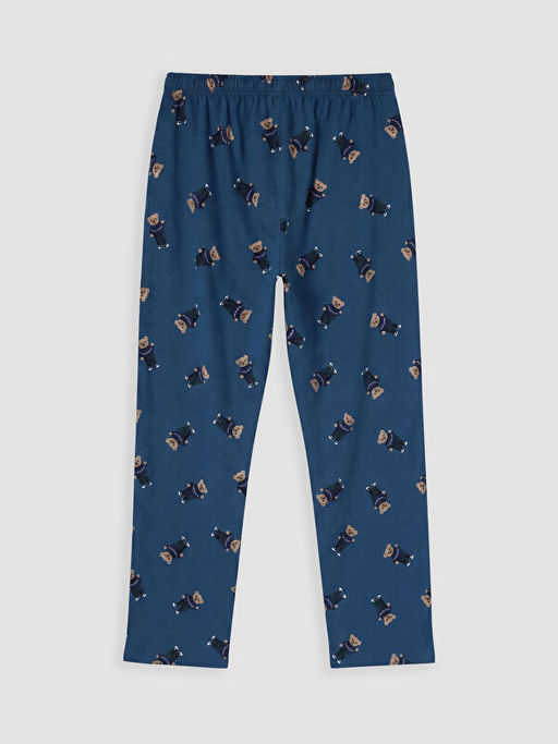 Regular Fit Bask?l? Erkek Pijama Alt