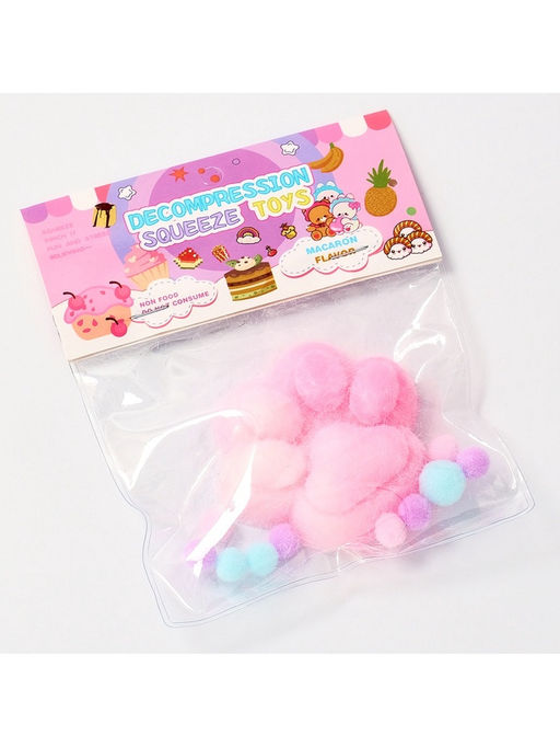 Сквиш антистресс - игрушка «Лапка», с пушистой посыпкой, МИКС