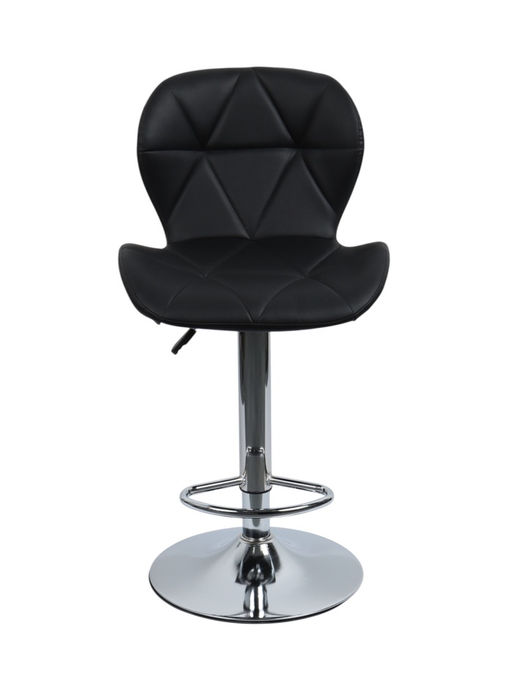 Комплект барных стульев «Клик Мебель», с подъёмным механизмом, с прострочкой, искусственная кожа, цвет чёрный, 2 шт.