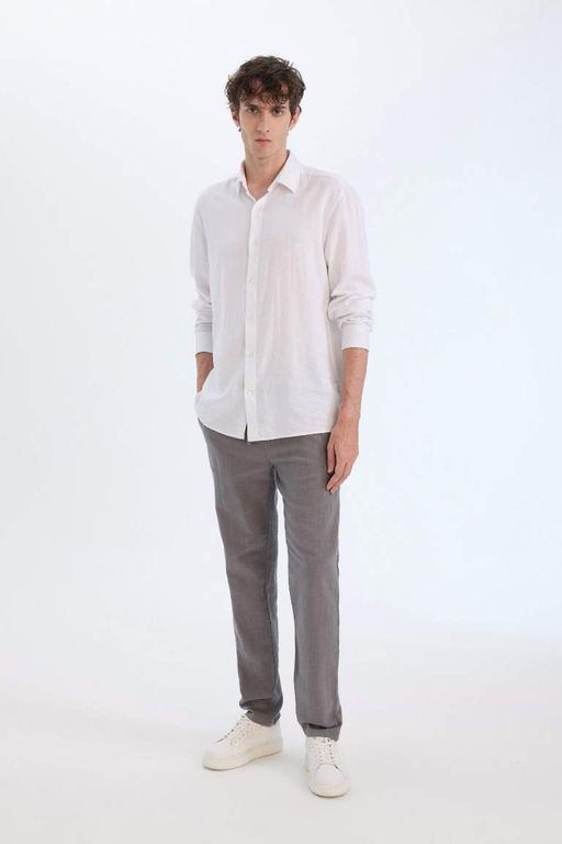 Regular Fit Normal Kesim Yazl?k Jogger Pantolon Dokuma Cepli - Defacto фото 3