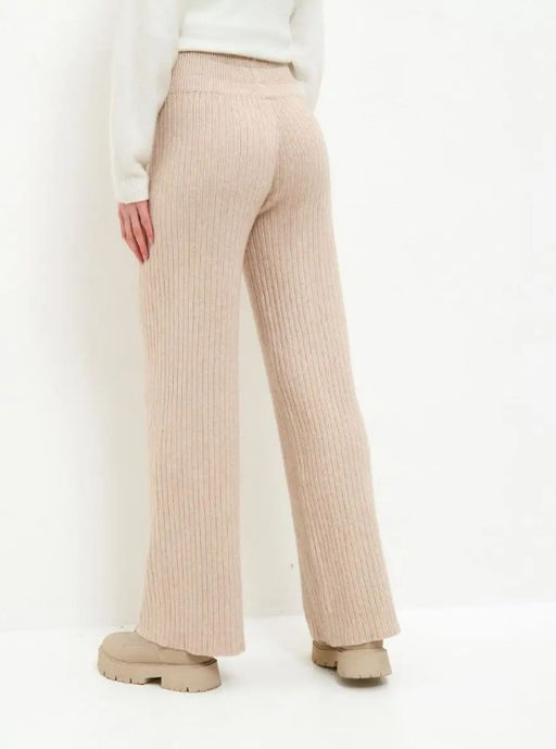 K13198 Брюки палаццо (вязаный трикотаж) БЕЖЕВЫЙ