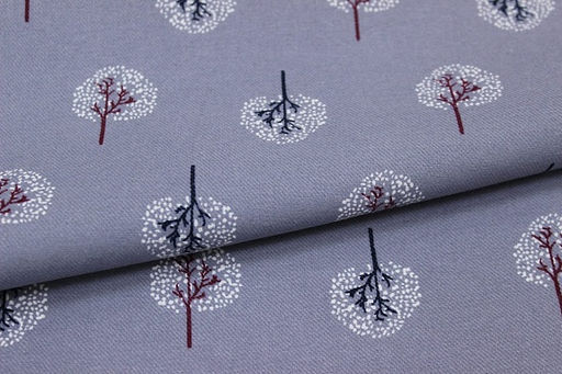 Плательный хлопок Снежные деревья цв.серая дымка, СОРТ2, ш.1.45м, хлопок-100%, 115гр/м.кв - Купава фото 4