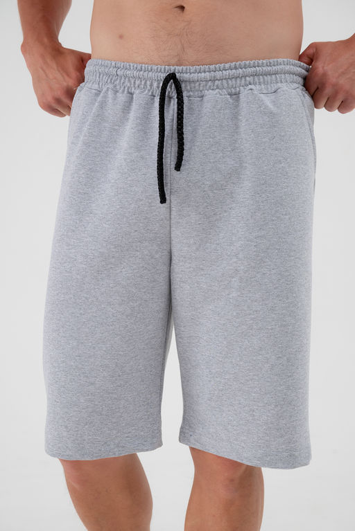 Шорты мужские из футера Шерлок серый меланж макси - Амадэль фото 5