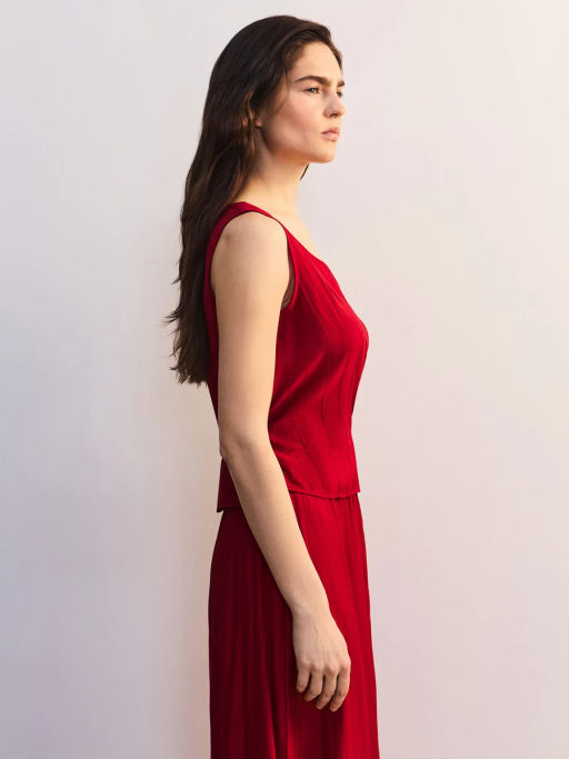 Блуза из вискозы с треугольным вырезом ZR2605012009-77 / Zarina