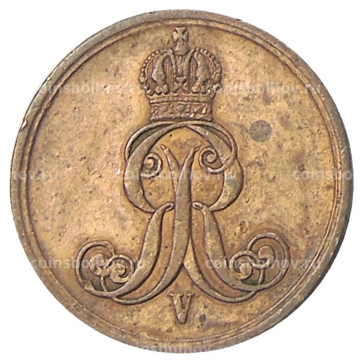 1 пфенниг 1858 года B Германские государства  Ганновер