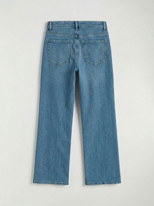 Y?ksek Bel Wideleg Kad?n Jean Pantolon