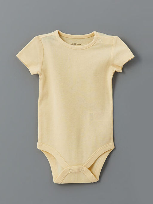 Bisiklet Yaka Basic K?z Bebek ??t??tl? Bodysuit 3l?