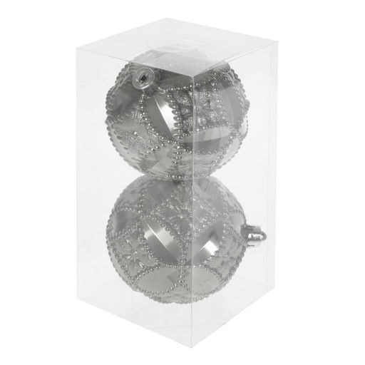 Набор из 2шт Украшение новогоднее Шар "Карнавальный дуэт", D 10 см, L20 W10 H10 см