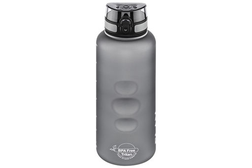 Бутылка для воды 1,5 л 10*10*28,5 см "Style Matte" с углублениями д/пальцев серая
