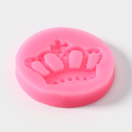 Цена за 2 шт. Молд для заливки Корона, силикон, d=5.5, розовый - Simaland фото 2