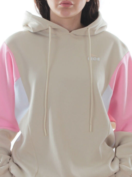 3156/3157 BEIGE/PINK Костюм спортивный женский (95% хлопок, 5% эластан)