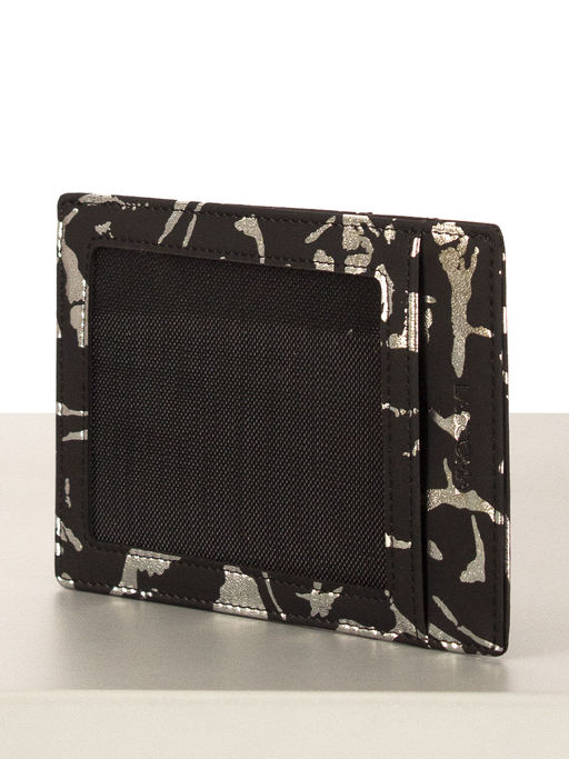 LACCOMA кредитница LA-6888-черный-серебристый натуральная кожа  фото 2