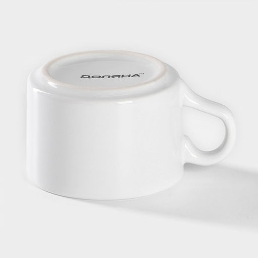 Кружка керамическая Доляна Coffee break, 150 мл, цвет белый фото 13