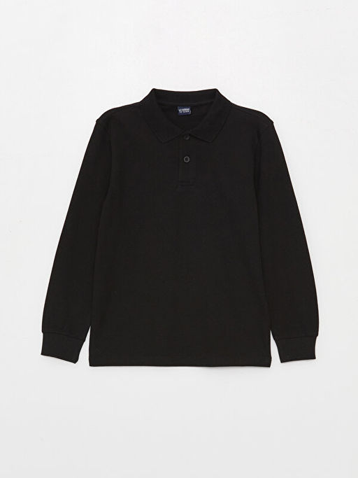 Polo Yaka Basic Uzun Kollu Erkek ?ocuk Ti??rt - Waikiki фото 2