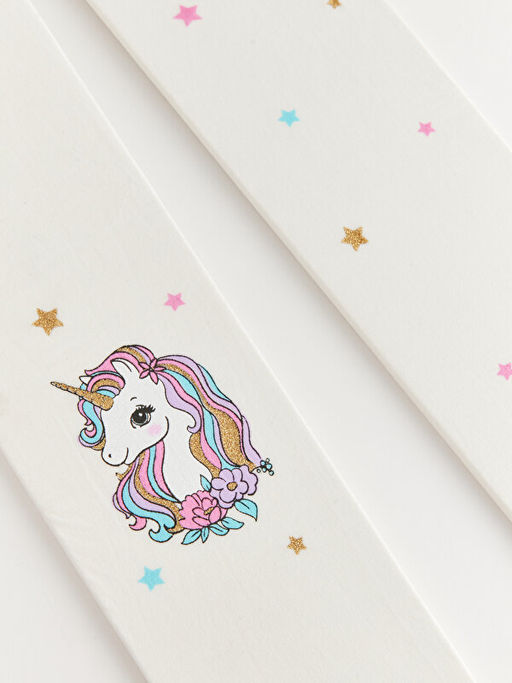 Desenli K?z ?ocuk K?lotlu ?orap