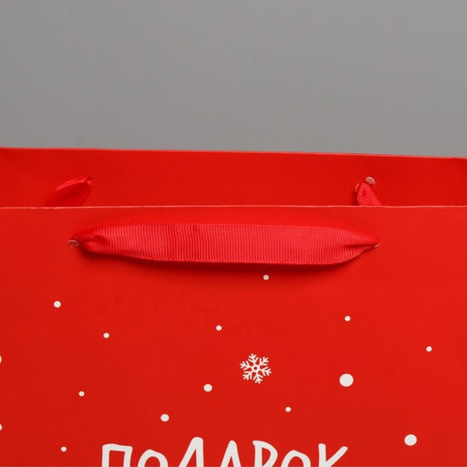 Пакет подарочный новогодний ламинированный Подарок от Деда Мороза, L 31?40?11.5 см