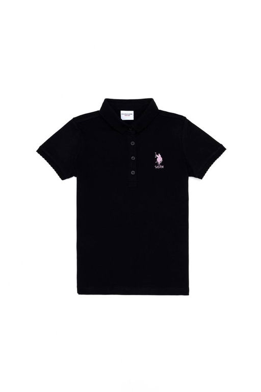 Черная базовая футболка для девочки - U.s. polo assn фото 4