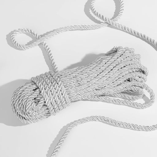 Шнур витой, d=5 мм, 10±1 м, цвет серебряный