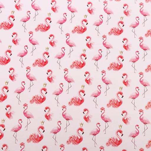 Набор бумаги упаковочной глянцевой Фламинго, 2 листа 50 70 см - UPAK LAND фото 4