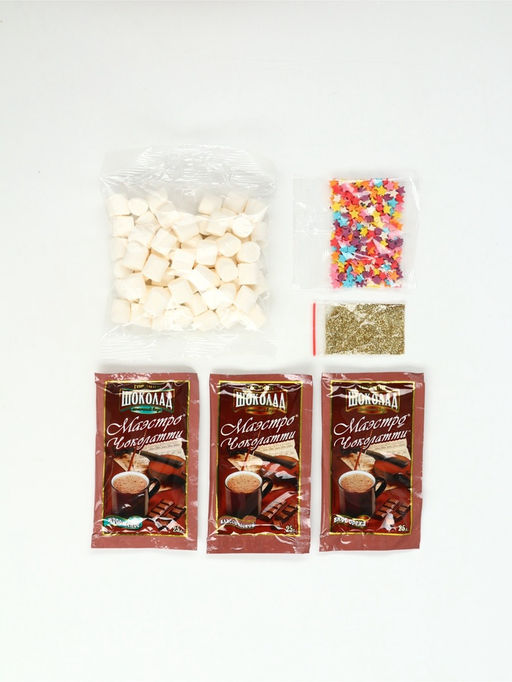 Подарочный набор С новым годом: горячий шоколад 3 шт. ? 25 г, маршмеллоу 40 г, декор 17 г - Фабрика счастья фото 5