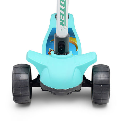 Самокат 3-х кол., бирюзовый, PU, в коробке