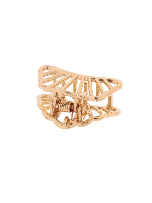 Цена за 6 шт. Крабик для волос «Маргарита», дуга полоски, 2.5 см, золото