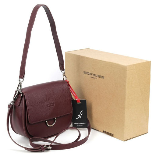 Женская кожаная сумка Sergio Valentini SV-SZ721 Бордо