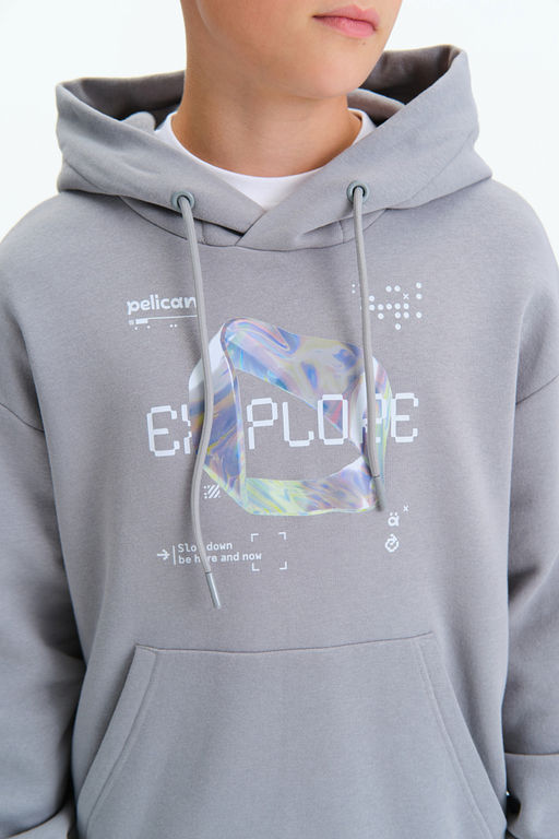 PELICAN, толстовка для мальчиков, Серый  фото 2