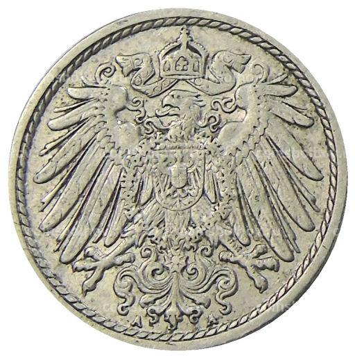 5 пфеннигов 1910 года A Германия