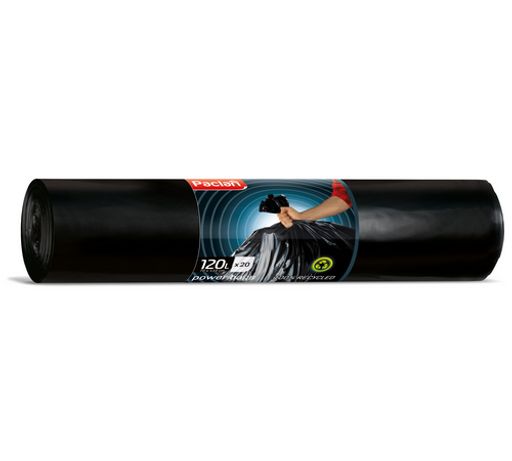 Мешки для мусора POWER BAGS черн. 120л, 110 х 70см, 20шт. (чер.)