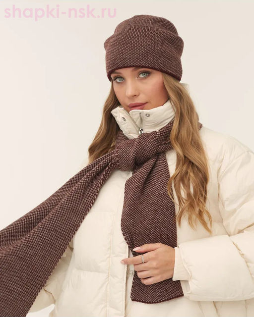 M 1113 S 1113 Комплект женский флис (колпак+шарф)