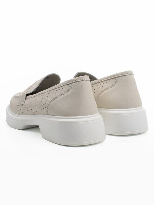 03-YC382-2 LT. BEIGE Лоферы женские (натуральная кожа)