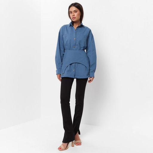 Юбка баска женская джинсовая MIST: Denim, размер 42, синяя