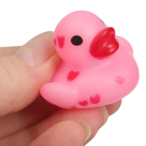 Резиновые игрушки для ванны «Уточки сердечки», в наборе 3 шт.