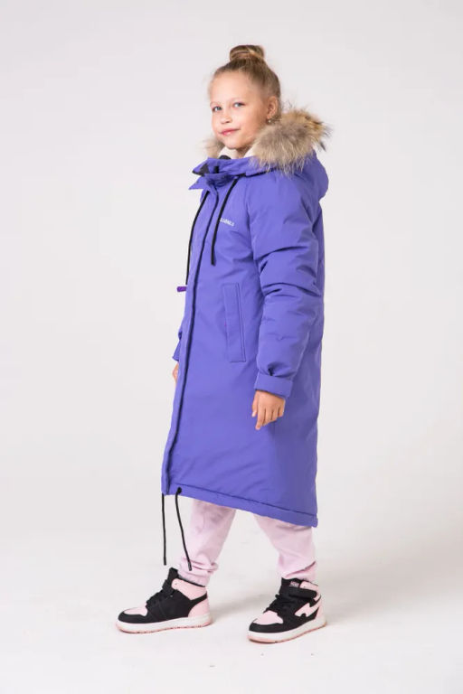 Парка зимняя подростковая для девочки синего цвета 9342S - Valianly фото 16