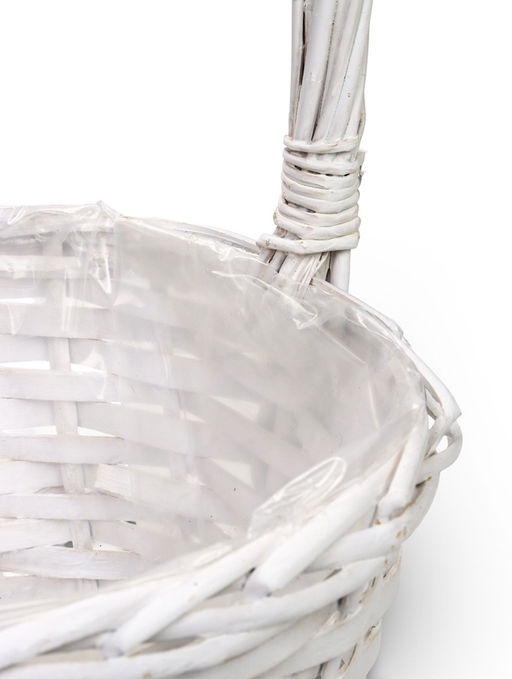 Корзина плетёная для хранения, ива, белая, набор 2 шт.