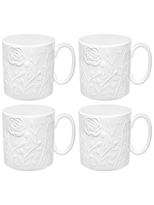 Набор кружек 6 пр. 380 мл 12*8,5*37,5 см Полевые цветы на деревян. подставке - Elan gallery фото 4