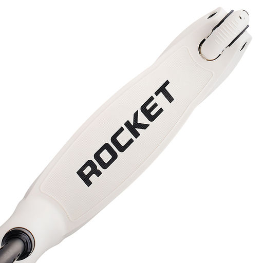 Самокат 3-х колесный ROCKET,колеса PU со светом, светящаяся стойка, ABEC 7, белый