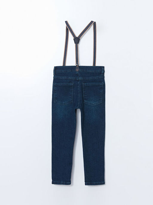Basic Erkek ?ocuk Jean Pantolon ve Pantolon Ask?s? 2li