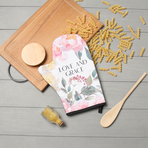 Варежка-прихватка Этель Love and Grace 20х28см,саржа, 100% х/л, ватин 250г/м2  фото 5