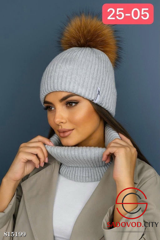 Комплект шапка + снуд для девушки - Bruno фото 2